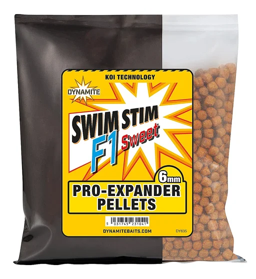 Пелетс Dynamite Baits Swim Stim Pro-Expander Pellets F1 Sweet 6mm 300g