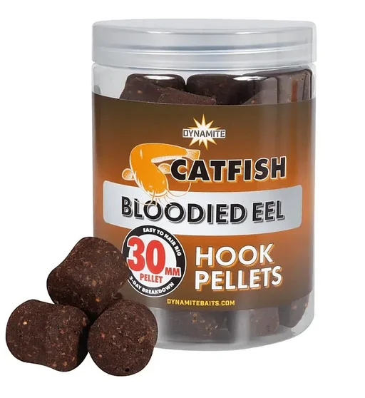 Пелетс Dynamite Baits Catfish Bloodied Eel Dissolver Hook Pellets 30mm