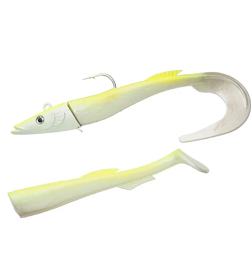 Силікон Berkley PowerBait Sandeel 210mm #White Chartreuse
