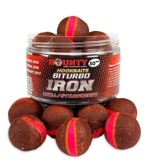 Преміум насадка Bounty Biturbo Iron Krill/Strawberry 30mm