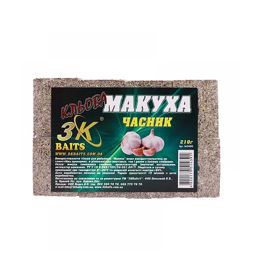 Макуха 3KBaits Чеснок 210g