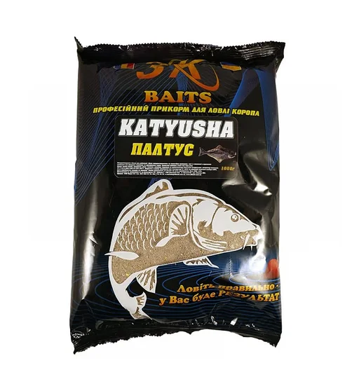 Прикормка 3KBaits Katyusha Палтус 1kg