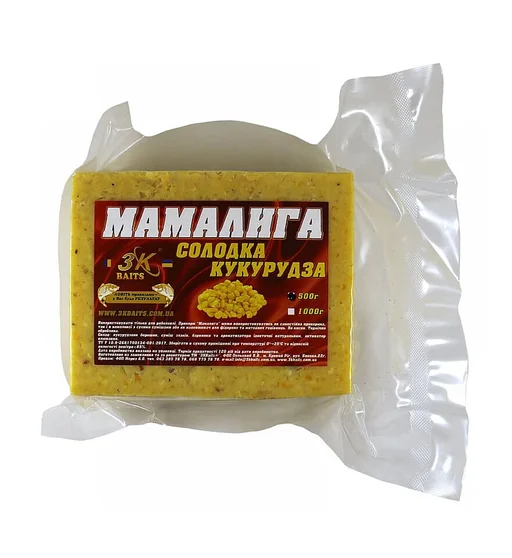 Прикормка 3KBaits Мамалига солодка кукурудза 0.5kg
