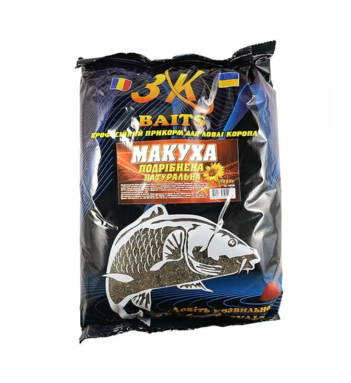Макуха 3KBaits жареная измельченная натуральная 1kg