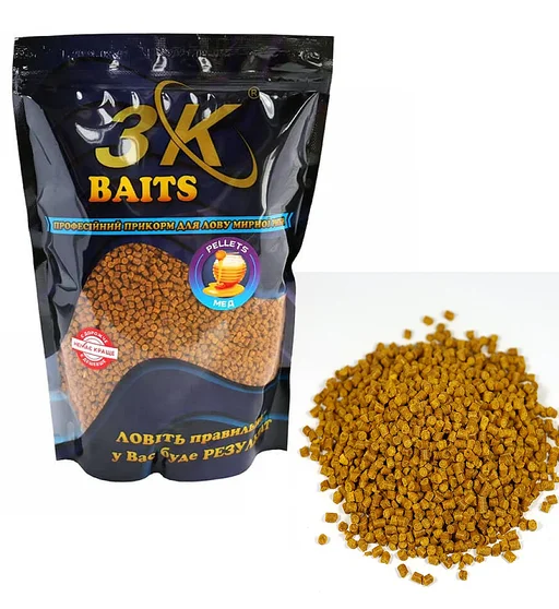 Пеллетс 3KBaits Мед 2mm 0.8kg
