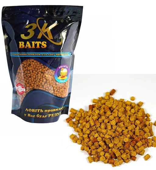 Пелетс 3KBaits Мед 4mm 0.8kg