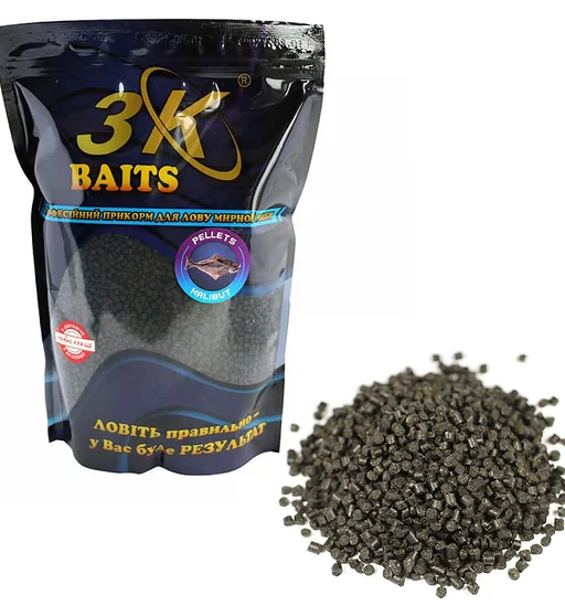 Пеллетс 3KBaits Палтус 2mm 0.8kg