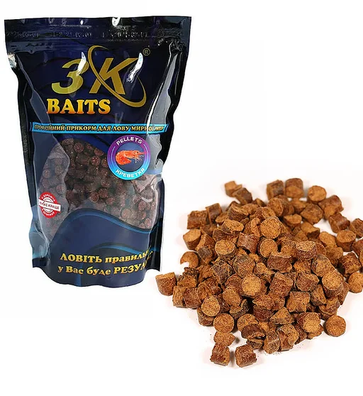 Пелетс 3KBaits Креветка 8mm 0.8kg