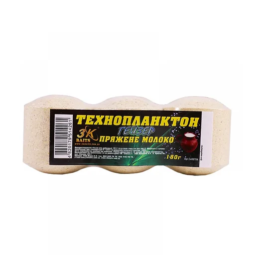 Технопланктон 3KBaits Гейзер пряжене молоко 180g