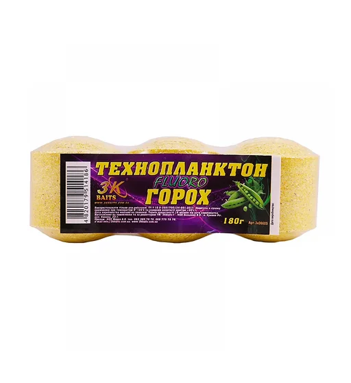 Технопланктон 3KBaits Fluoro горох 180g