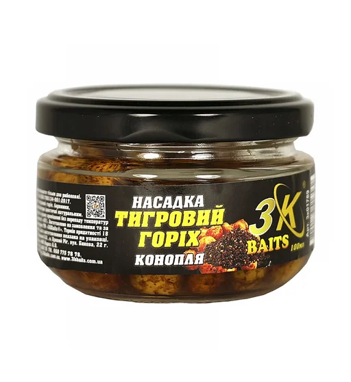 Насадка 3KBaits Тигровий горіх Premium конопля 100ml