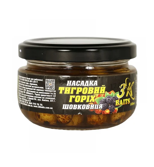 Насадка 3KBaits Тигровий горіх Premium шовковиця 100ml
