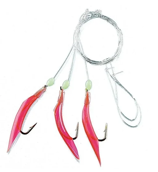 Монтаж Fladen Day-Glo Red 3-hook size 3/0
