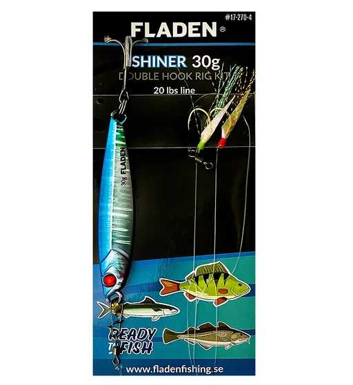 Пилькер Fladen Shiner 30g double hook rig kit Blue