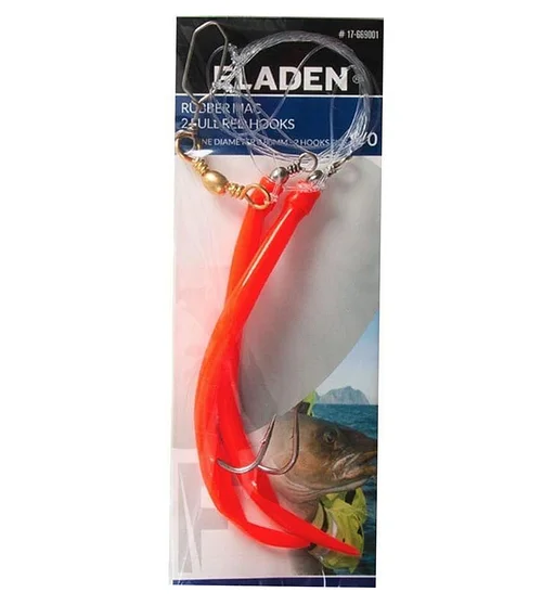 Морской монтаж Fladen Rubber Mac 2 full red hooks 12/0