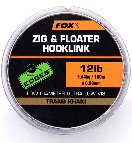 Повідцевий матеріал Fox Zig and Floater Hooklink Trans Khaki 12lb 0.28mm