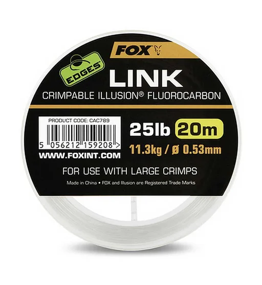 Поводковый материал Fox Edges Link Illusion Fluorocarbon 25lb 20м