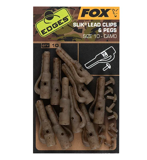 Клипса Fox Edges Camo Slik Lead Clip + pegs Size10 10pcs