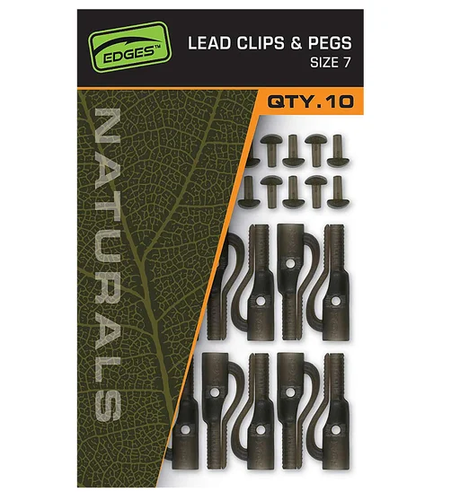 Клипса Fox Naturals Slik Lead Clip& Pegs Size 7 10pcs