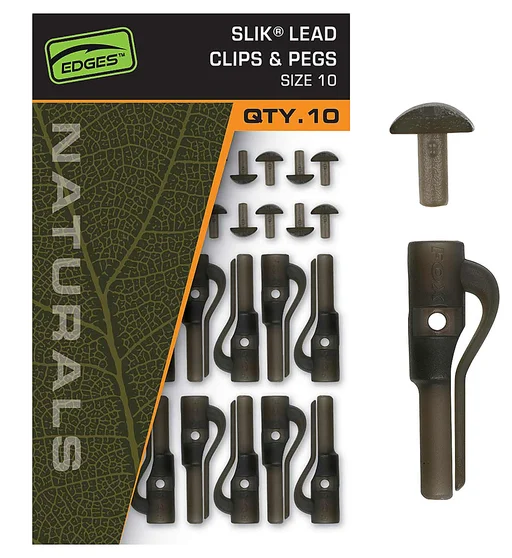 Клипса Fox Naturals Slik Lead Clip & Pegs Size10 10pcs