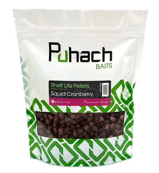 Пеллетс Puhach Natural Line Shelf Life Squid Сranberry 12/14mm 1kg