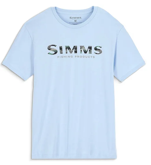 Футболка Simms Shroud Fill Logo T-Shirt Sky Blue XL