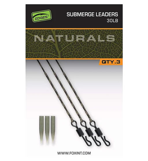 Монтаж Fox Edges Naturals Submerge Leaders 75cm 30lb