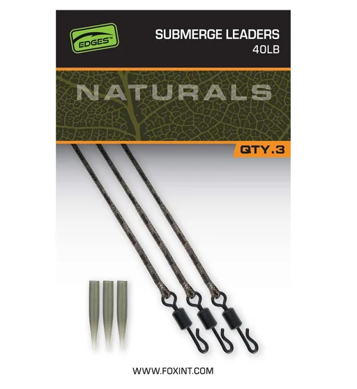 Монтаж Fox Edges Naturals Submerge Leaders 75cm 40lb