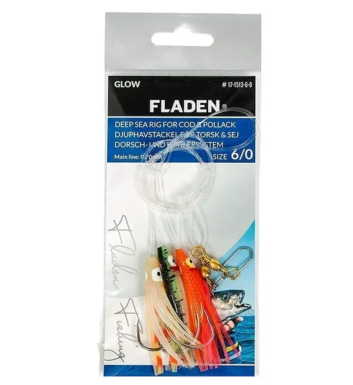 Морской монтаж Fladen Mini Octopus green, orange, pink, hook s