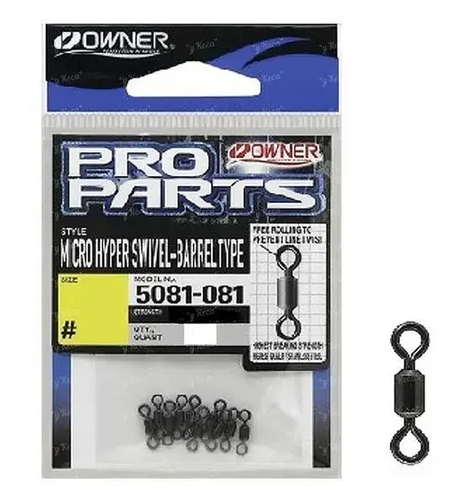 Вертлюг Owner Micro Hyper Swivel Barrel Type №06 45.4kg 10pc Black