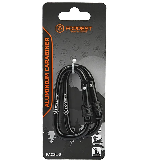 Карабін Forrest Aluminium Carabiner 8cm screw-lock