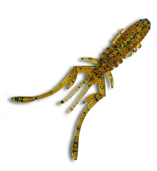 Силікон FishUp Karida 2" 7pc #036 Caramel/Green & Black