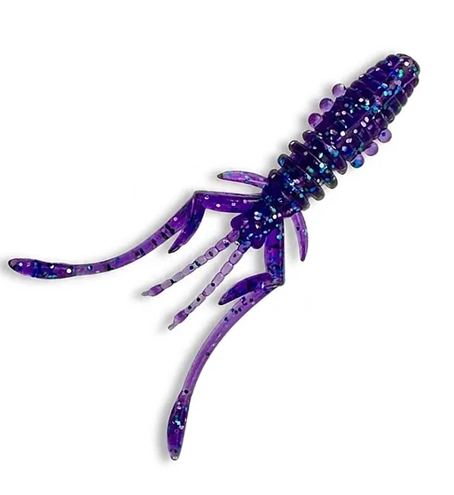 Силікон FishUp Karida 2" 7pc #060 Dark Violet/Peacock & Silver