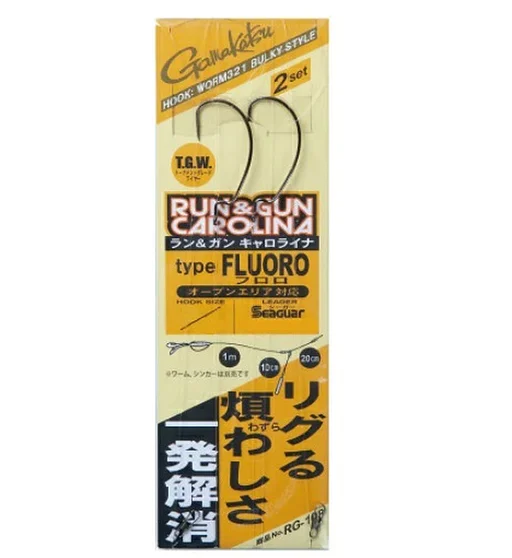 Монтаж Gamakatsu Run & Gun Carolina Type Fluoro RG108 #5/0-4