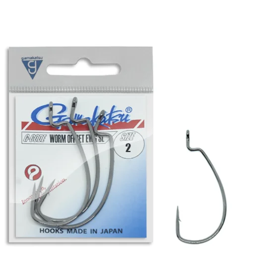 Крючок Gamakatsu Worm Offset EWG NS Black № 4 6шт