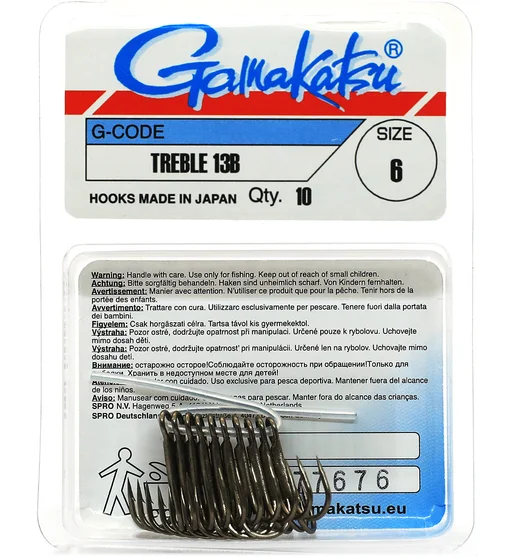 Трійник Gamakatsu Treble 13B Bronze №6 10pc