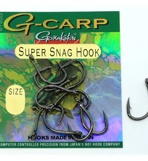 Гачки одинарні Gamakatsu G-Carp Super Snag Black №6 10pc