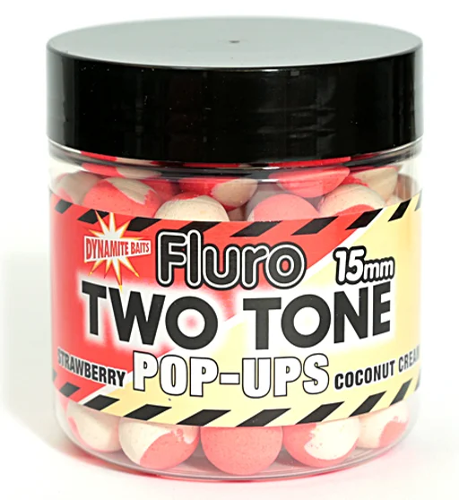 Бойли Dynamite Baits Pop-Ups Strawberry & Coconut Cream Two Tone 15mm