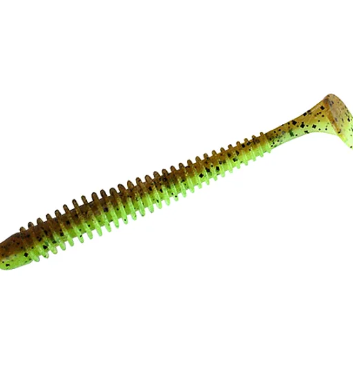 Силикон Keitech Swing Impact 3.5" #401 Green Pumpkin Chartreuse