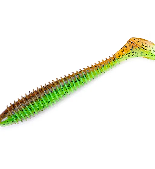 Силикон Keitech Swing Impact FAT 5.8" #401 Green Pumpkin Chartreuse