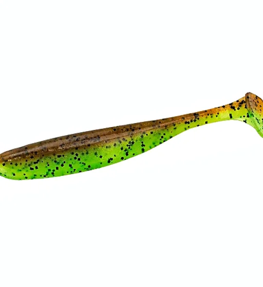 Силикон Keitech Easy Shiner 4" #401 Green Pumpkin / Chartreuse