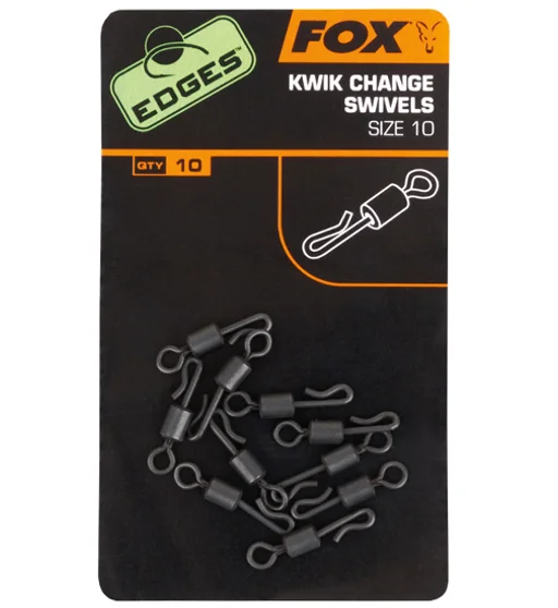 Вертлюг быстросъемный Fox Edges Kwick Change Swivels #10 10pcs