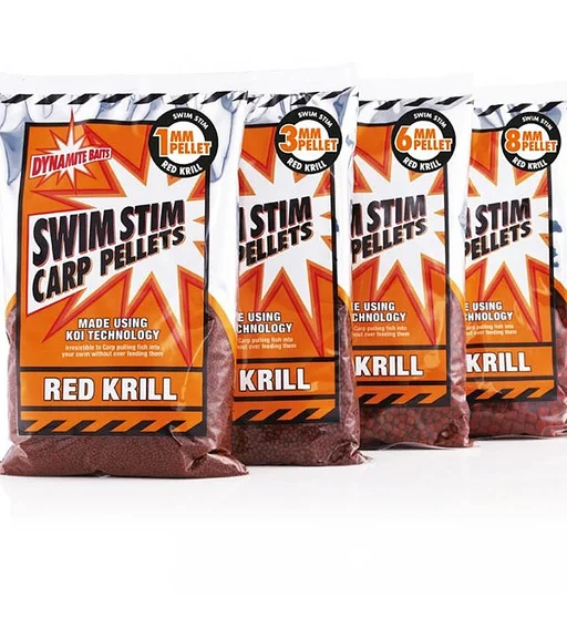 Пеллетс Dynamite Baits Swim Stim Red Krill Pellets 8mm 900g