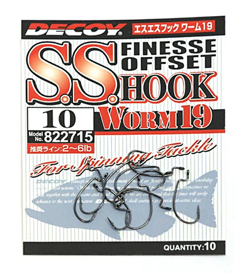 Крючок оффсетный Decoy Worm 19 S.S. Hook #10 10pcs