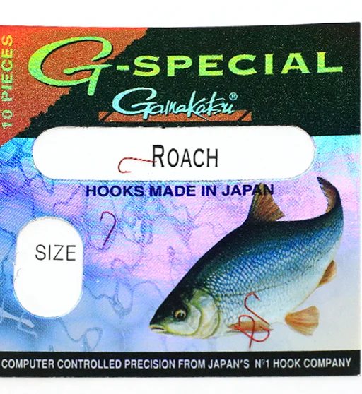 Гачки одинарні Gamakatsu G-Special Roach Red №20 10pc