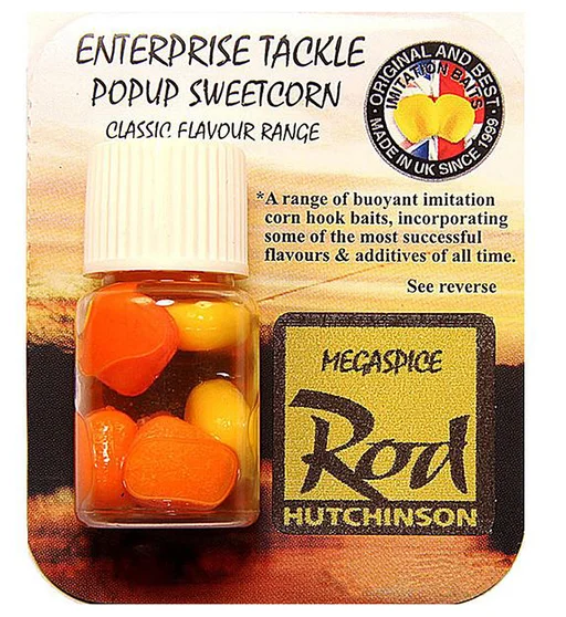 Искусственная кукуруза Enterprise Tackle Pop-Up Rod Hutchinson Megaspice Yellow & Orange