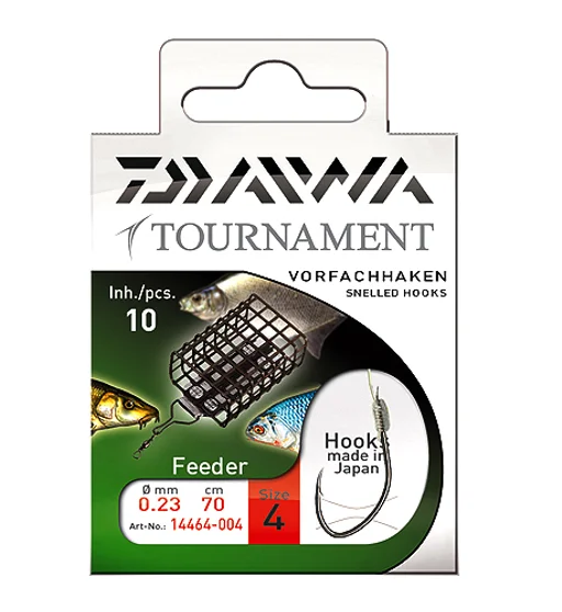 Гачки з повідцем Daiwa Tournament Feeder Hook #10 70см 0,2мм 10pcs