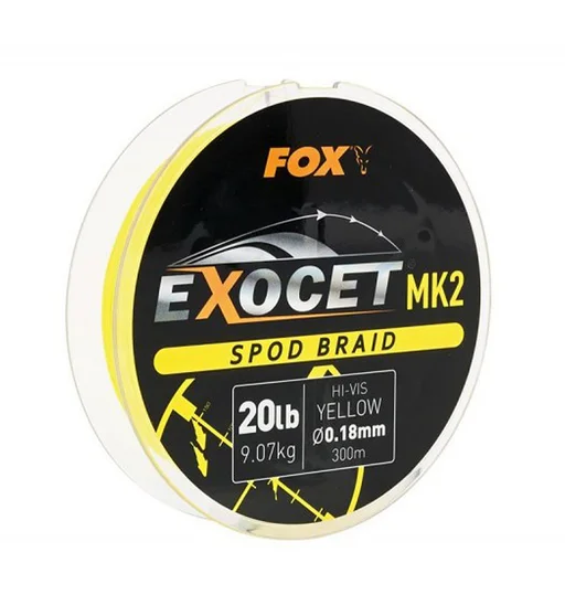 Шнур Fox Exoset MK2 Spod & Marker Braid 300m Yellow 9.07kg 0.18mm