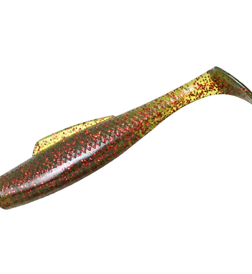 Плаваючий силікон ZMAN Minnowz 3" 6pc #Rootbeer/Chartreuse Tail