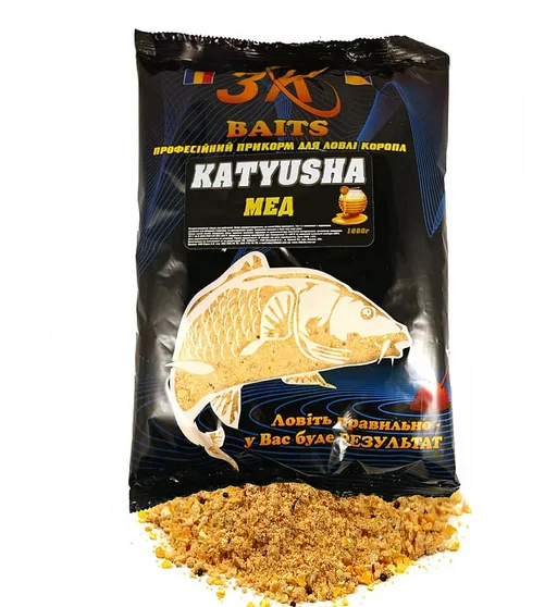 Прикормка 3KBaits Katyusha Мед 1kg